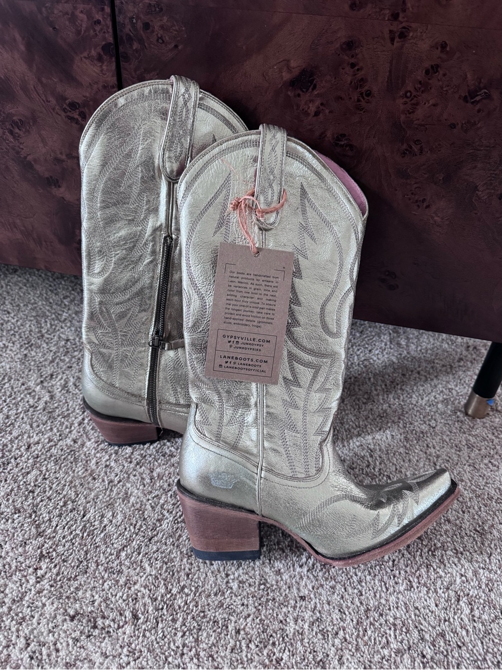 New Lane Smokeshow Boots Champagne Size 9